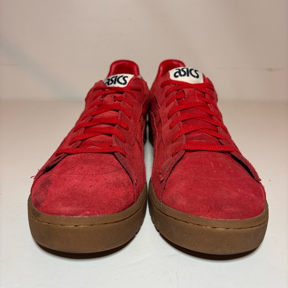 ASICS Tiger Gel Vickka TRS Retro Low Top Sneakers Men Sz 13 Red Suede Shoes - Picture 5 of 9